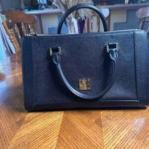 MCM Leather Top Handle Bag